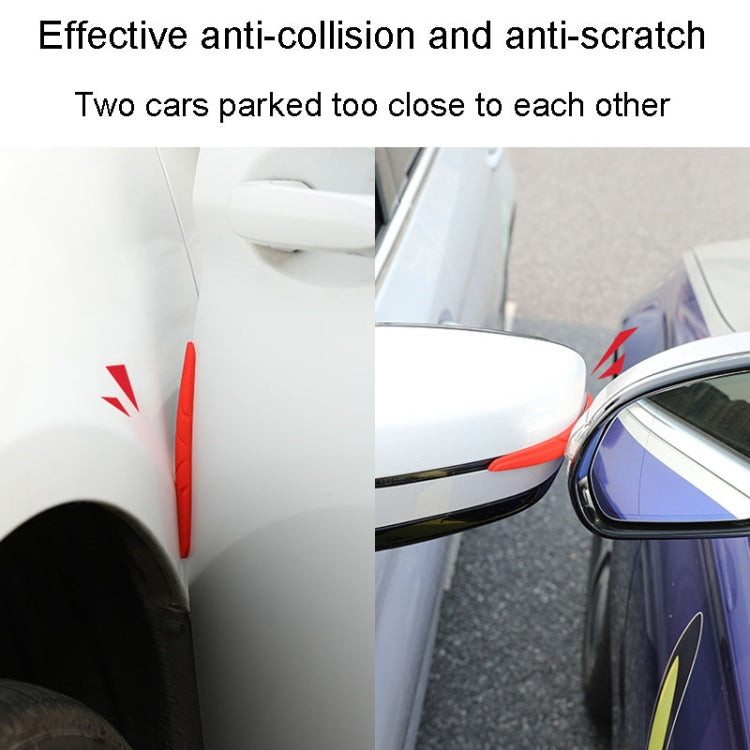 SHANSHI 6pcs /Pack 7755 Car Door Anti-Collision Silicone Strip Bumper Mirror Thickening Decorative Stickers(Red) - Anti Collision Sticker by SHANSHI | Online Shopping UK | buy2fix