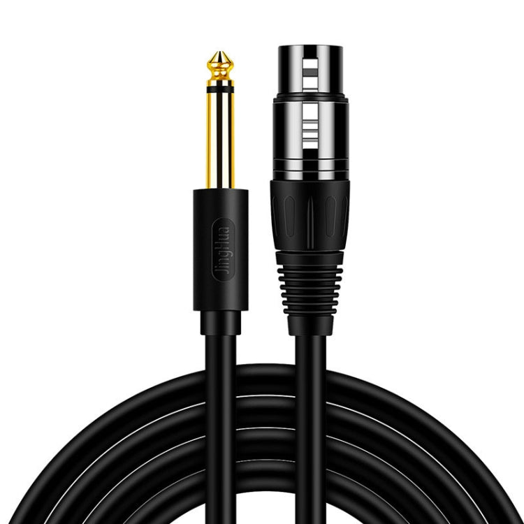 JINGHUA 6.5 Male To Female XLR Audio Cable 6.35 Three Core Balanced Microphone Mixer, Size: 3m(Black) - Microphone Audio Cable & Connector by JINGHUA | Online Shopping UK | buy2fix