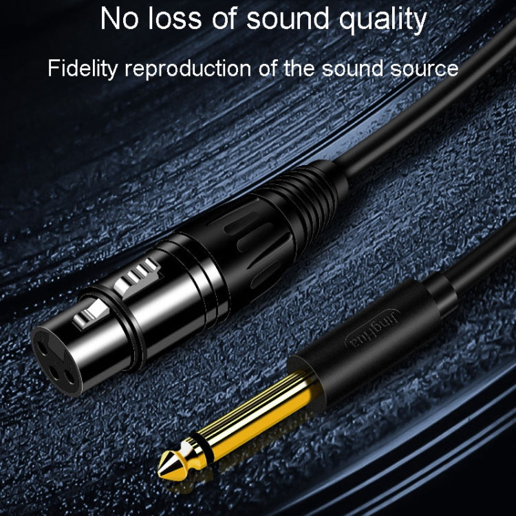 JINGHUA 6.5 Male To Female XLR Audio Cable 6.35 Three Core Balanced Microphone Mixer, Size: 5m(Black) - Microphone Audio Cable & Connector by JINGHUA | Online Shopping UK | buy2fix