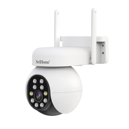 SriHome SH052B Wifi 5MP Wireless PTZ IP AI Auto Tracking Sound&Light Alarm Starlight Color Night Vision Outdoors Surveillance Camera, Plug: US - Dome Camera by SriHome | Online Shopping UK | buy2fix