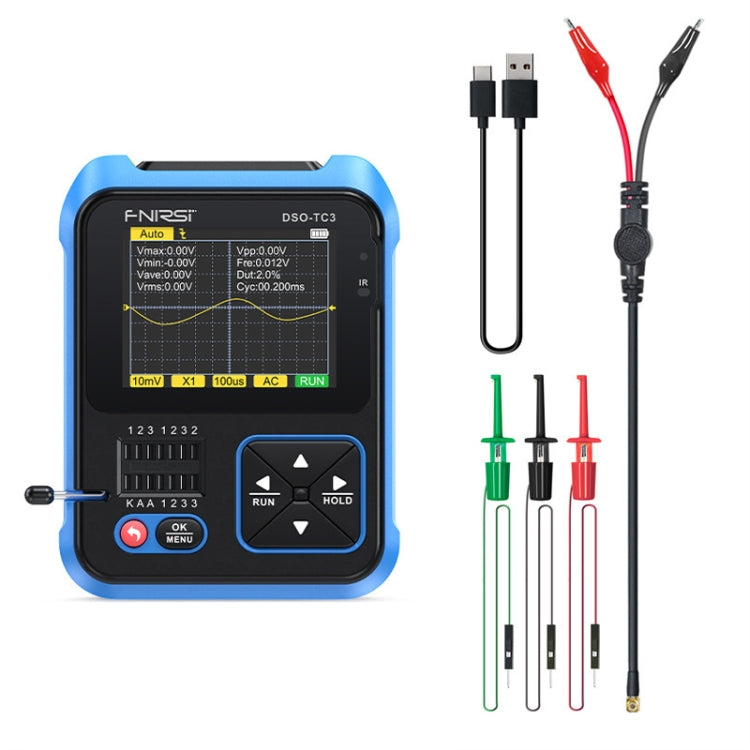 FNIRSI 3 In 1 Handheld Digital Oscilloscope LCR Transistor Tester, Specification: Standard - Digital Multimeter by FNIRSI | Online Shopping UK | buy2fix