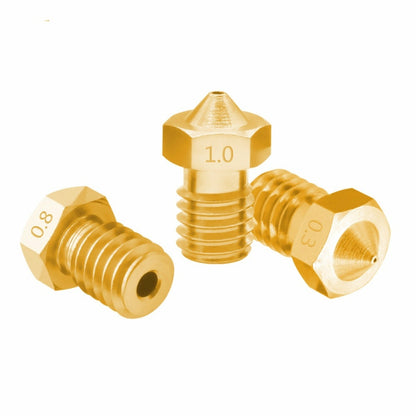 8 PCS Bugatti 3D Printer Accessories E3D-V5 V6 Nozzle M6 Thread Consumables Hot Nozzle, Size:3/0.5mm - Consumer Electronics by buy2fix | Online Shopping UK | buy2fix