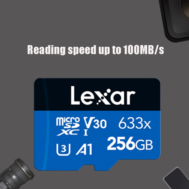 Lexar 633x 256GB High-speed Mobile Phone Camera Memory TF Card Switch Expansion Driving Recorder Dedicated Storage Flash Memory Card - Micro SD Card by Lexar | Online Shopping UK | buy2fix