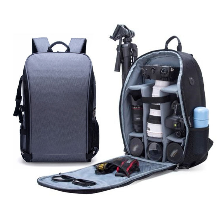 SLR Camera Bag Anti-theft Waterproof Large Capacity Shoulder Outdoor Photography Bag Fashion Camera Backpack(Grey) - Camera Accessories by buy2fix | Online Shopping UK | buy2fix