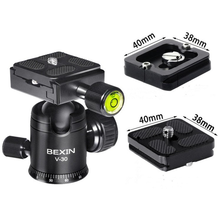 BEXIN 360 Degree Rotation Aluminum Alloy Tripod 30mm Ball Head with Quick Release Plate - Tripod Heads by BEXIN | Online Shopping UK | buy2fix