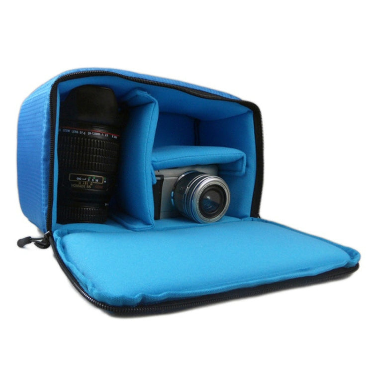 Water-resistant DSLR Padded insert Case Waterproof Zipper Removable Partition Camera Bags(Blue) - Camera Accessories by buy2fix | Online Shopping UK | buy2fix