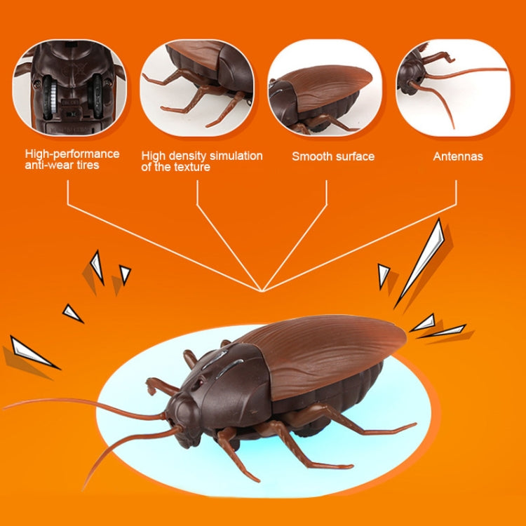 Tricky Funny Toy Infrared Remote Control Scary Creepy Cockroach, Size: 7.5*14cm -  by buy2fix | Online Shopping UK | buy2fix