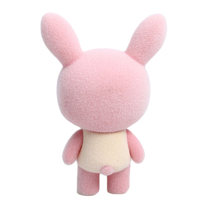 Little Cute PVC Flocking Animal Rabbit Dolls Creative Gift Kids Toy, Size: 5.5*3.5*7.7cm(Pink) - Soft Toys by buy2fix | Online Shopping UK | buy2fix