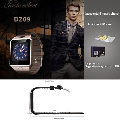 DZ09 1.56 inch Screen Bluetooth 3.0 Android 4.1 OS Above Smart Watch Phone with Bluetooth Call & Call Reminder & Sleep Monitor & Pedometer & Sedentary Reminder & Calendar & SMS & Audio and Video Player & Anti-loss Function(Black) - Smart Watches by buy2fix | Online Shopping UK | buy2fix