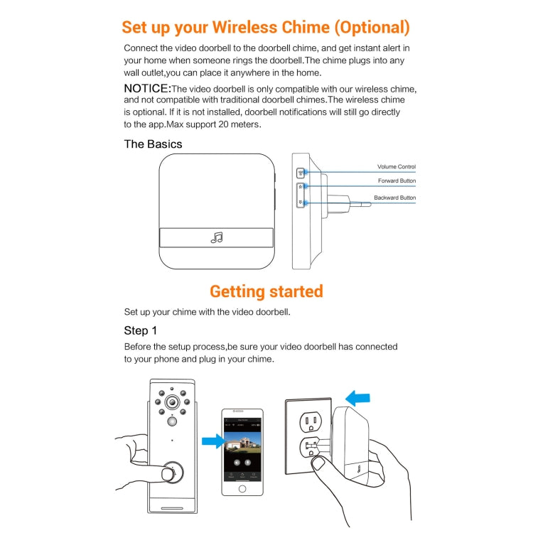 B10 52 Chimes 110dB Doorbell Receiver Low Power Consumption Home Door Tools, EU Plug, AC 90-260V (Black) - Security by buy2fix | Online Shopping UK | buy2fix