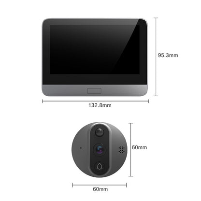 R9 4.3 inch WiFi Smart Video Visual Electronic Peephole Doorbell (Black) - Security by buy2fix | Online Shopping UK | buy2fix