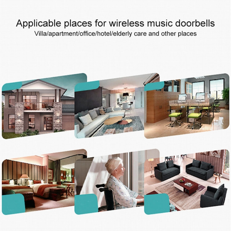 VOYE V012A Home Music Remote Control Wireless Doorbell with 38 Polyphony Sounds (White) - Wireless Doorbell by VOYE | Online Shopping UK | buy2fix