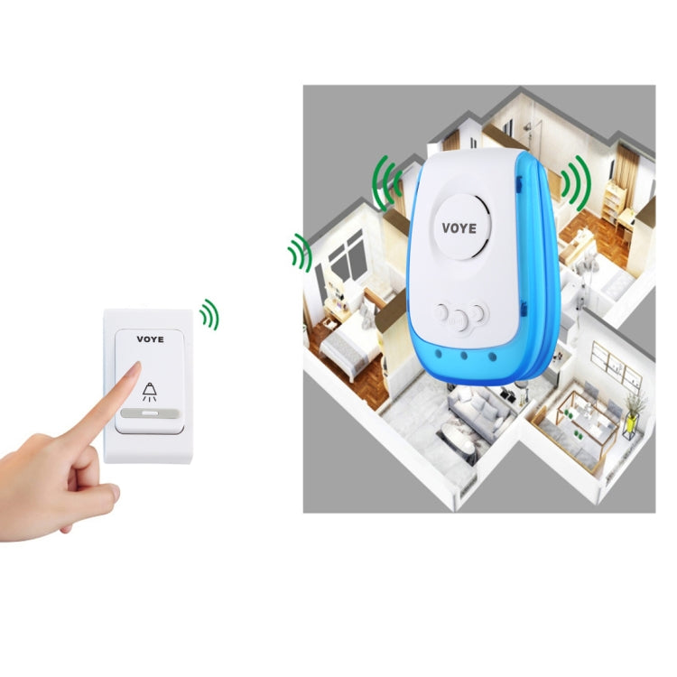 VOYE V009B Home Music Remote Control Wireless Doorbell with 38 Polyphony Sounds, US Plug (White) - Security by VOYE | Online Shopping UK | buy2fix