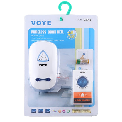 VOYE V025A Home Music Remote Control Wireless Doorbell with 38 Polyphony Sounds, US Plug (White) - Wireless Doorbell by VOYE | Online Shopping UK | buy2fix