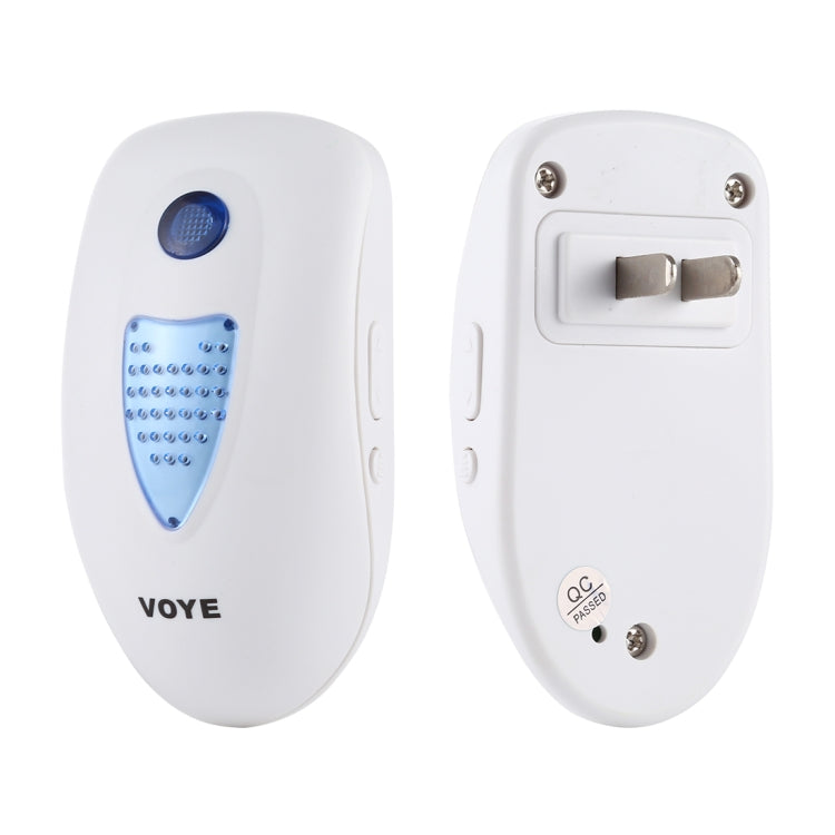 VOYE V003B Home Music Remote Control Wireless Doorbell with 38 Polyphony Sounds, US Plug (White) - Wireless Doorbell by VOYE | Online Shopping UK | buy2fix