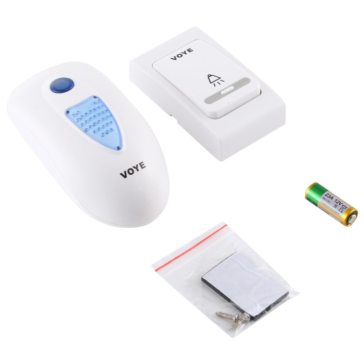 VOYE V003B Home Music Remote Control Wireless Doorbell with 38 Polyphony Sounds, US Plug (White) - Wireless Doorbell by VOYE | Online Shopping UK | buy2fix