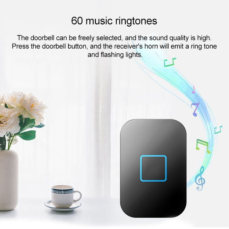 CACAZI FA88 Self-Powered Smart Home Wireless Doorbell, UK Plug(White) - Security by CACAZI | Online Shopping UK | buy2fix