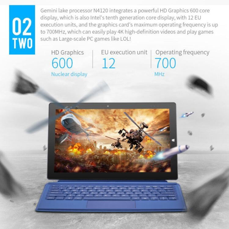 PiPO W11 2 in 1 Tablet PC, 11.6 inch, 8GB+128GB+256GB SSD, Windows 10, Intel Gemini Lake N4120 Quad Core Up to 2.6GHz, with Keyboard & Stylus Pen, Support Dual Band WiFi & Bluetooth & Micro SD Card - PiPO by PiPo | Online Shopping UK | buy2fix