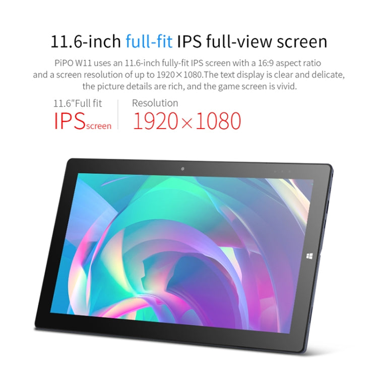 PiPO W11 2 in 1 Tablet PC, 11.6 inch, 8GB+128GB+128GB SSD, Windows 10 System, Intel Gemini Lake N4120 Quad Core Up to 2.6GHz, with Stylus Pen Not Included Keyboard, Support Dual Band WiFi & Bluetooth & Micro SD Card - PiPO by PiPo | Online Shopping UK | buy2fix