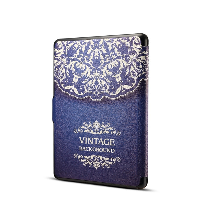 European Flower Vine Print Horizontal Flip PU Leather Protective Case for Amazon Kindle Paperwhite 1 & 2 & 3 with Sleep / Wake-up - For Amazon by buy2fix | Online Shopping UK | buy2fix
