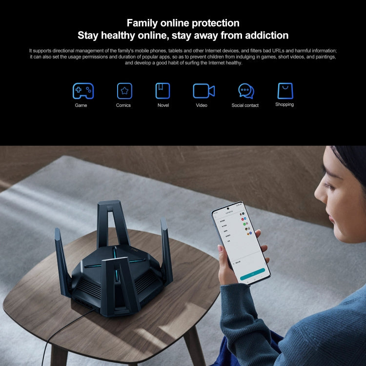 Original Xiaomi WiFi Router 10 Gigabit Tri-Band Wireless Mesh Network Game Acceleration Repeater, US Plug -  by Xiaomi | Online Shopping UK | buy2fix