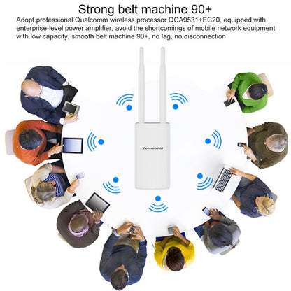 COMFAST CF-E5 300Mbps 4G Outdoor Waterproof Signal Amplifier Wireless Router Repeater WIFI Base Station with 2 Antennas, US Version - Wireless Routers by COMFAST | Online Shopping UK | buy2fix