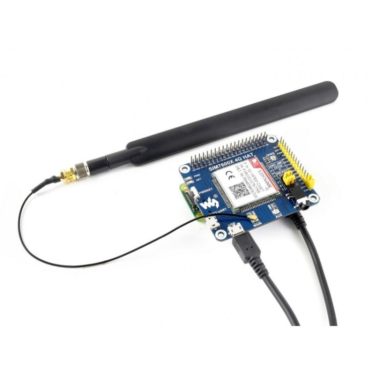 Waveshare 4G / 3G / 2G / GSM / GPRS / GNSS HAT for Raspberry Pi, LTE CAT4, for Southeast Asia, West Asia, Europe, Africa - Modules Expansions Accessories by Waveshare | Online Shopping UK | buy2fix