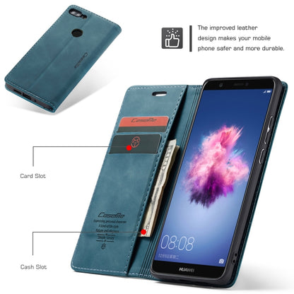 CaseMe Multifunctional Retro Frosted Horizontal Flip Leather Case for Huawei P Smart / Enjoy 7S /  Honor 9 Lite, with Card Slots & Holder & Wallet(Blue) - Honor Cases by CaseMe | Online Shopping UK | buy2fix