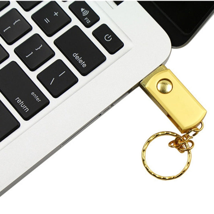 MicroDrive 64GB USB 2.0 Creative Personality Metal U Disk with Keychain (Gold) - USB Flash Drives by MicroDrive | Online Shopping UK | buy2fix