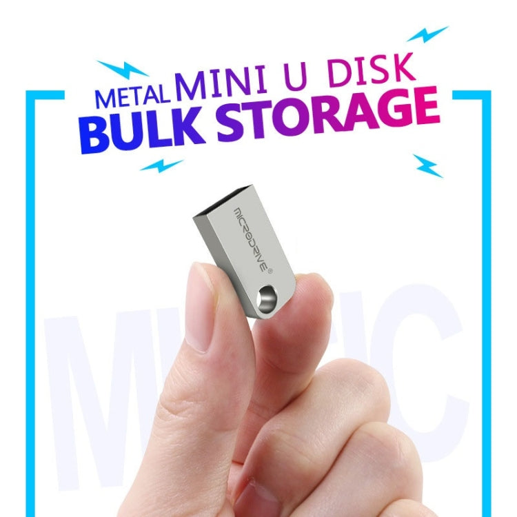 MicroDrive 8GB USB 2.0 Mini Semi-circular Metal U Disk - USB Flash Drives by MicroDrive | Online Shopping UK | buy2fix