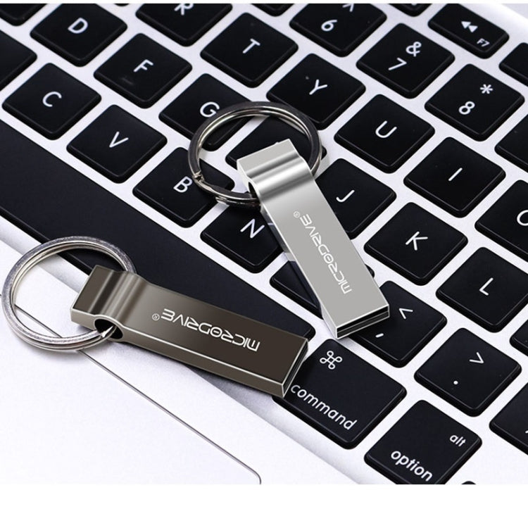 MicroDrive 16GB USB 2.0 Metal Keychain U Disk (Black) - Computer & Networking by MicroDrive | Online Shopping UK | buy2fix