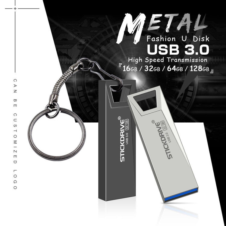 STICKDRIVE 32GB USB 3.0 High Speed Mini Metal U Disk (Black) - USB Flash Drives by StickDrive | Online Shopping UK | buy2fix