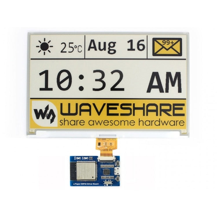 Waveshare Universal e-Paper Raw Panel Driver Board, ESP32 WiFi / Bluetooth Wireless - Modules Expansions Accessories by Waveshare | Online Shopping UK | buy2fix